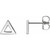 Platinum Triangle Earrings