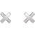 Platinum "X" Earrings