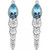 Platinum Pear Gem & Diamond Earrings