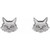 Platinum Tiny Cat Earrings