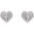 Platinum Tiny Heart Earrings