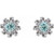 Platinum Aquamarine Diamond Halo Earrings