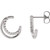 Platinum Front Facing Hoop Earrings