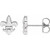 Platinum Fleur-de-Lis Earrings