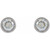 Platinum Micro Bezel-Set Stud Earring