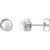 Platinum 6mm Akoya Pearl Stud Earrings