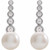 Platinum Freshwater Cultured Pearl & 1/8 CTW Diamond Earrings