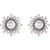 Platinum Akoya Pearl & 1/6 CTW Diamond/White Opal Accent Earrings