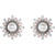 Platinum Akoya Pearl & 1/6 CTW Diamond/White Opal Accent Earrings