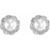 Platinum Akoya Pearl Leaf Earrings