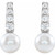 Platinum Freshwater Cultured Pearl & 1/6 CTW Diamond Earrings
