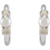 Platinum Cultured Seed Pearl & Ethiopian Opal Huggie Earrings