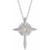 Platinum Opal & Diamond Nativity Cross Necklace