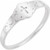 Platinum Oval Youth Cross Signet Ring