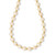14K Yellow Gold White Near Round FW Cultured Pearl Bead Necklace