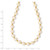 14K Yellow Gold White Near Round FW Cultured Pearl Bead Necklace
