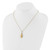 14K Yellow Gold Polished Hollow Teardrop Necklace