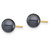 14K Yellow Gold White/Grey/Black Round Freshwater Cultured Pearl 3 pair Stud Post Earrings Set