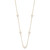 14K Yellow Gold White FWC Pearl 9-Station Necklace