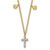 14K Yellow Gold Diamond Cross 18in. Necklace