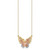 14K Yellow Gold and Rose Gold with Rhodium Butterfly Necklace