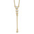 14K Yellow Gold Diamond 3-stone with Dangle Drop Necklace