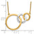 14K Yellow Gold Two-tone Polished Triple Circle Necklace