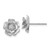 14K White Gold Diamond Flower Post Earrings