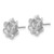 14K White Gold Diamond Flower Post Earrings