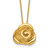 14K Yellow Gold Polished Puffed Rose Necklace