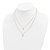 14K Yellow Gold Double Layer Polished Hearts Necklace