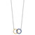 14K Yellow/White Gold Two-tone Sapphire and Diamond Circles Necklace