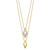 14K Yellow Gold Polished Fancy Double Strand Diamond Necklace