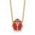 14K Yellow Gold Enameled Ladybug Necklace