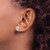 14K White Gold Diamond Fleur de Lis Post Earrings