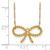 14K Yellow Gold Polished Bow Necklace