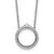 14K White Gold Fancy Circle Diamond 18in Necklace