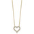 14K Yellow Gold Diamond Heart Necklace