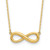 14K Yellow Gold Polished Infinity Necklace