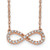 14K Rose Gold Polished Diamond Infinity Symbol Necklace