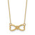 14K Yellow Gold Polished Infinity with Heart Necklace