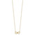 14K Yellow Gold Polished Infinity with Heart Necklace