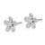 14K White Gold Flower Diamond Earrings
