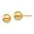 14K Yellow Gold 8mm Ball Post Earrings