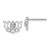 14K White Gold Diamond Lotus Flower Earrings