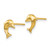 14K Yellow Gold Small Dolphin Post Earrings