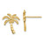 14K Yellow Gold Palm Tree Post Earrings