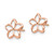 14K Rose Gold Polished Plumeria Cutout Post Earrings