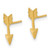 14K Yellow Gold Polished Arrow Post Earrings