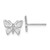 14K White Gold Butterfly Earrings